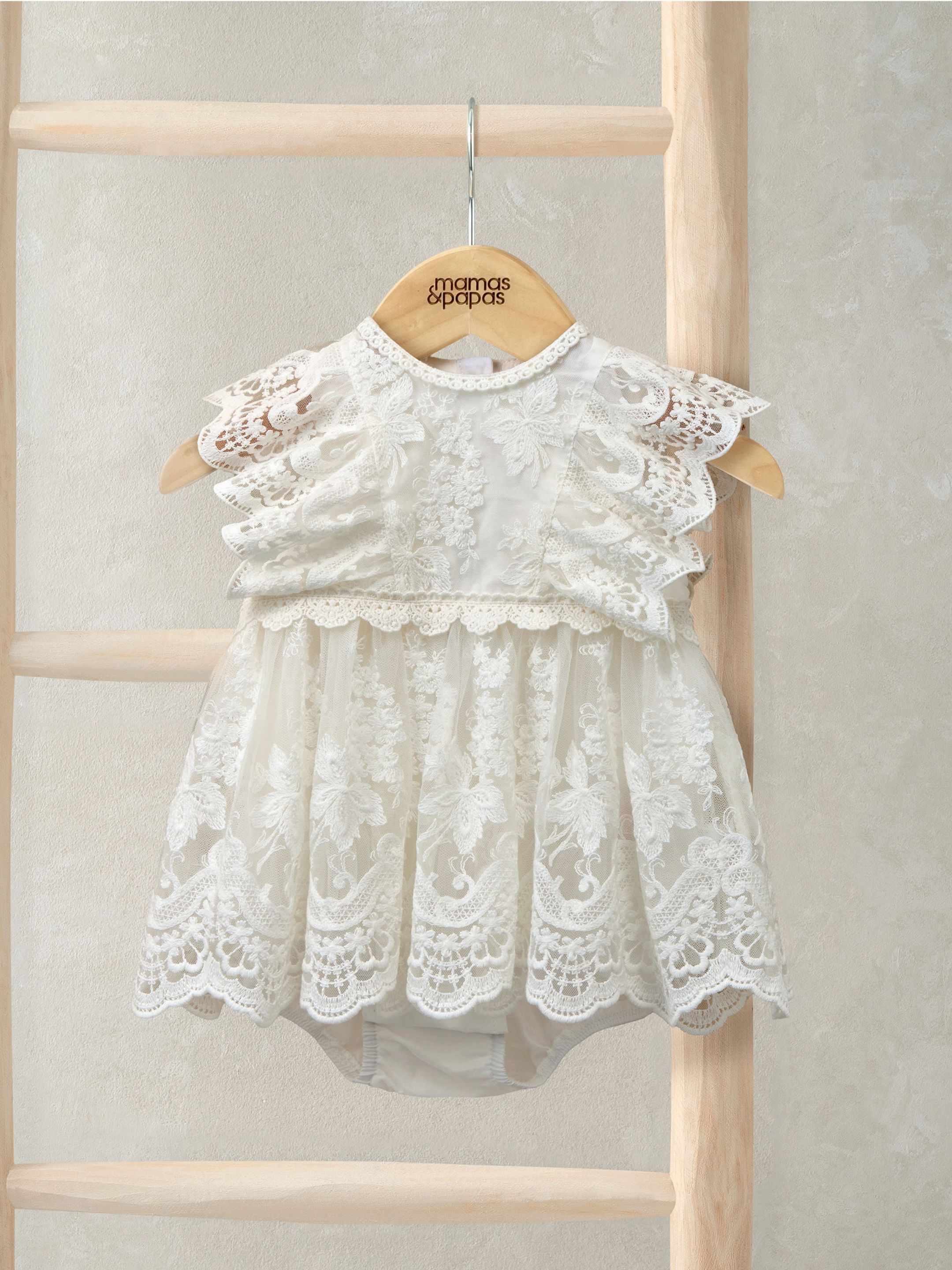 Lace Frill Romper Baby Gift Set with Muslin Blanket, Headband & Lamb Chime image number 5